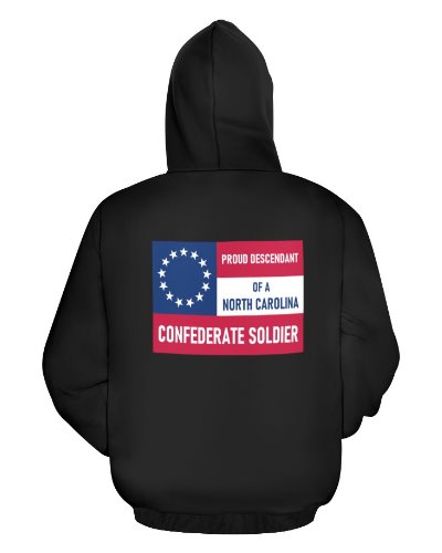 Proud Descendant of a North Carolina Confederate cotton hoodie